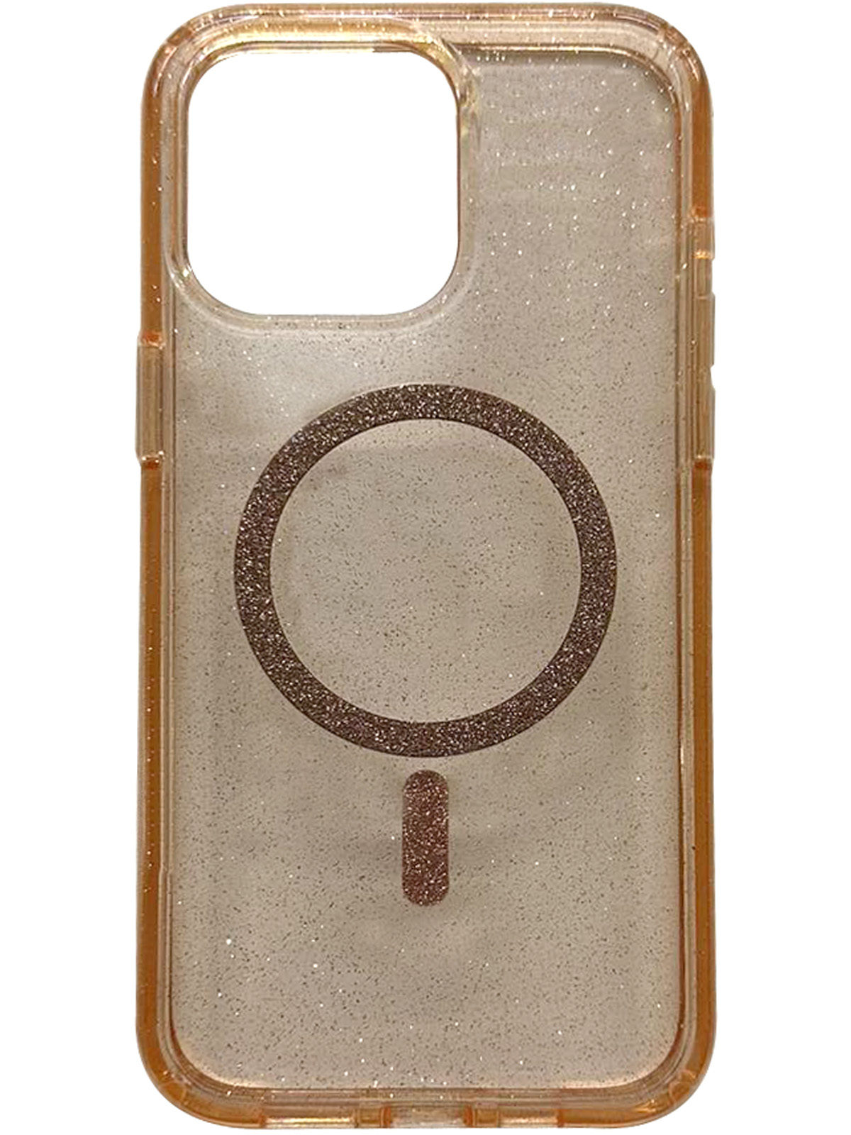 iPhone 15 Plus/iPhone 14 Plus Fleck Glitter MagSafe Clear Case Gold